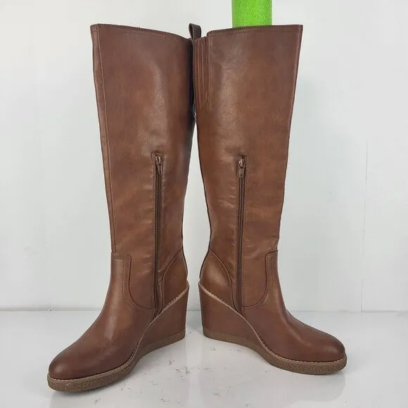 Zodiac Iggy Wedge Knee High Boot Size 8 New
